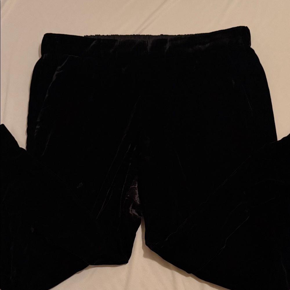 J. Crew Elegant Black Velvet Trousers